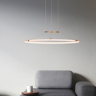 Simple Post-modern Ring Light Tube Chandelier