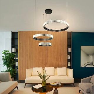 Modern Luxury Simple Atmosphere Round Piano Key Chandelier